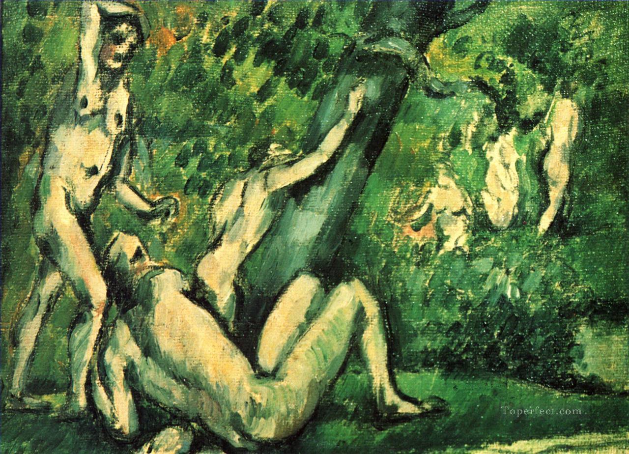 Bathers 1887 Paul Cezanne Impressionistic nude Oil Paintings